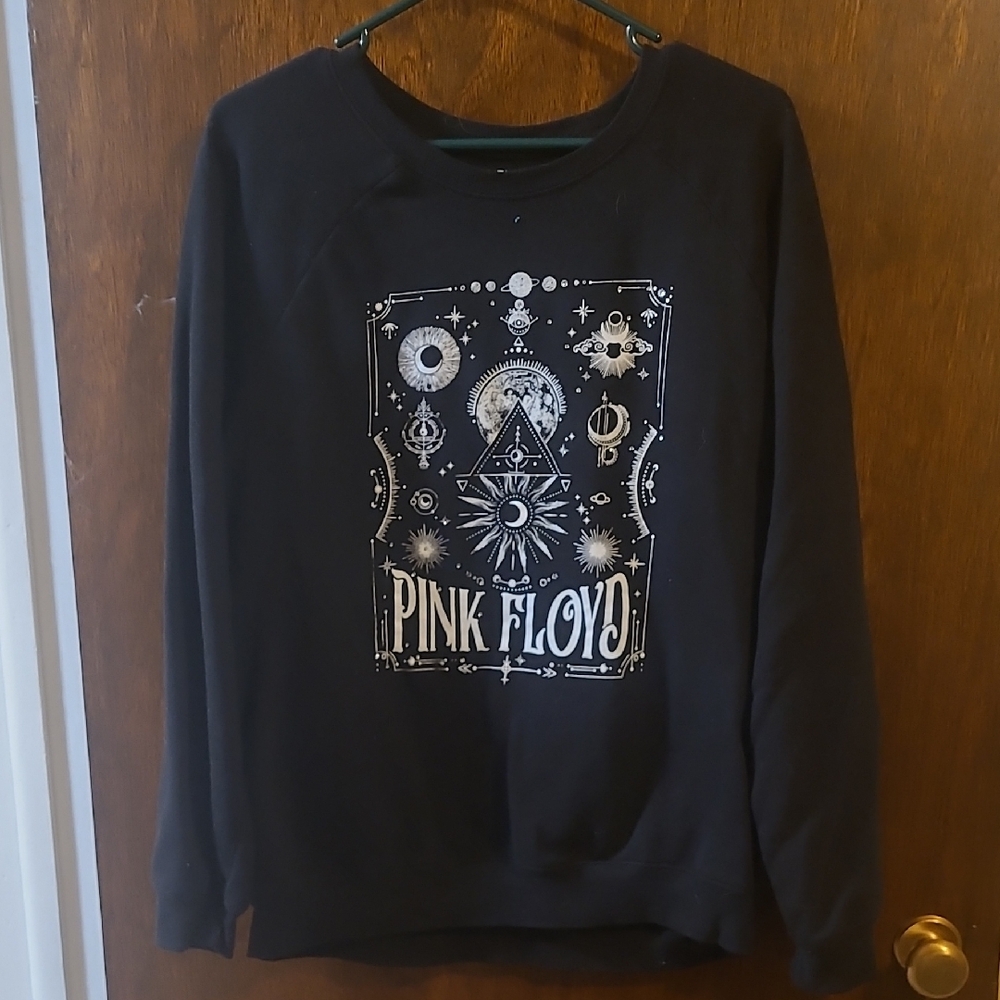 Black Pink Floyd Graphic Sweatshirt